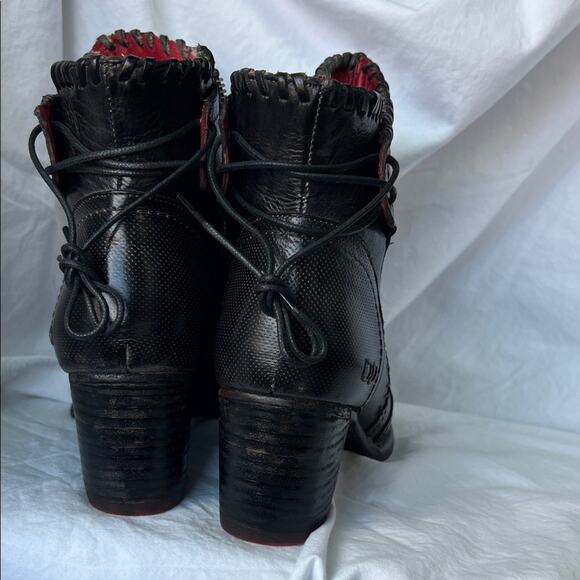 NWOB BED|STU Bia Black Leather Ankle Boots Size 9.5 - Picture 5 of 8